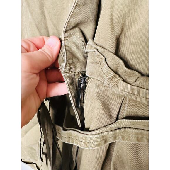 MARISSA WEBB Olive Canvas V-Neck One Piece Front Zip Romper Size 4 - Picture 12 of 12